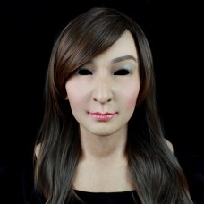(SF-12) Soft Silicone Realist Human Face Crossdress Full Head Female/Girl Sexy Doll Fetish Mask